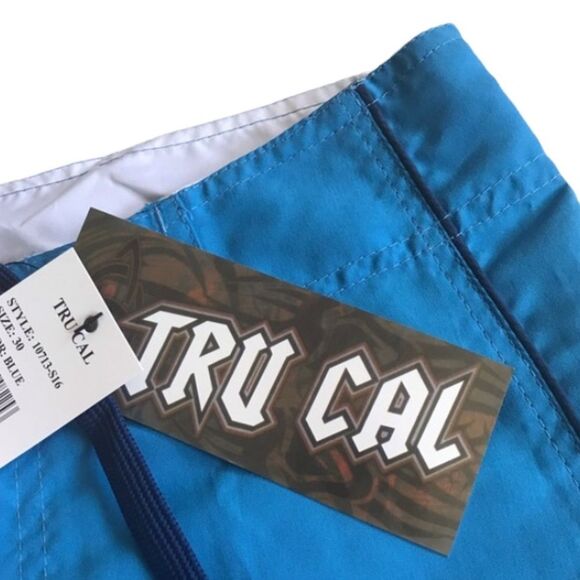 Tru Cal Men’s Swim Shorts Trunks Boardshorts Blue Sz 30 NWT - Picture 3 of 11